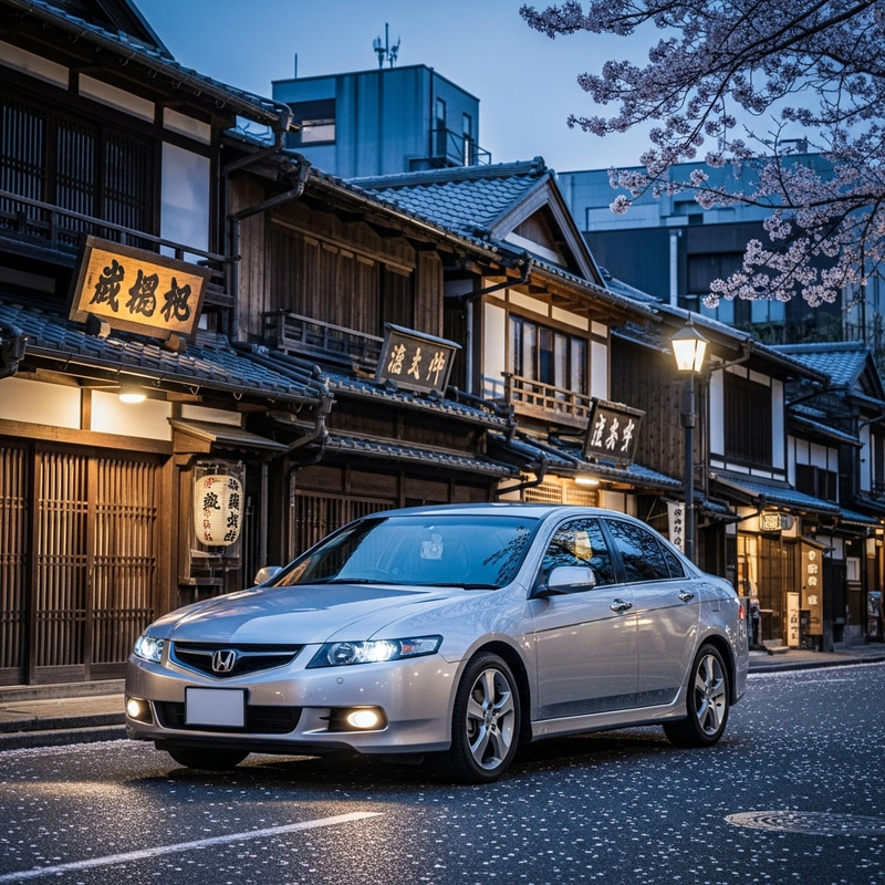 Sleek Honda Accord 7 in Vibrant Japanese Setting Sleek Honda Accord 7 in Vibrant Japanese Setting