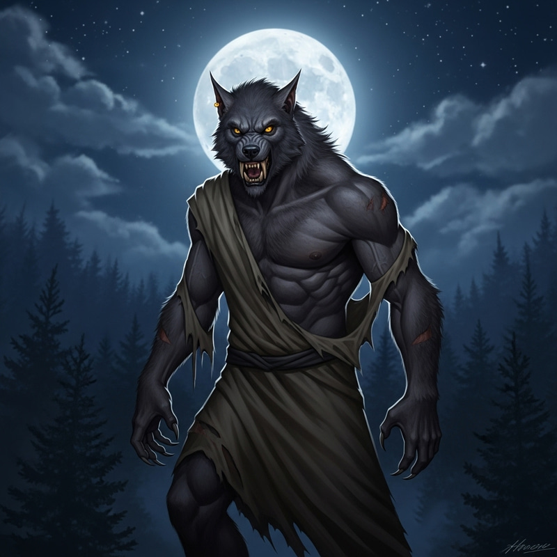 Werewolf Transformation Under Full Moon Werewolf Transformation Under Full Moon