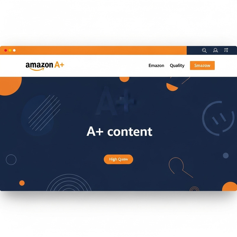 Amazon A+ Content Design with Orange & Navy Blue Background