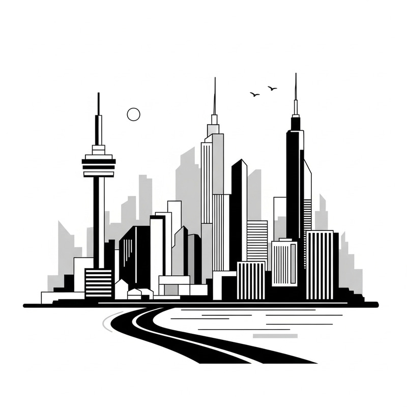 Abstract Cityscape with Minimalist Vibes Abstract Cityscape with Minimalist Vibes