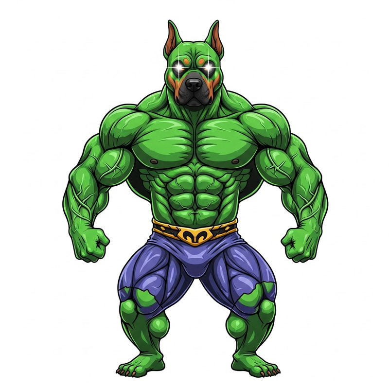 Hulk-Like Strong Dog: Muscular Canine Bodybuilder