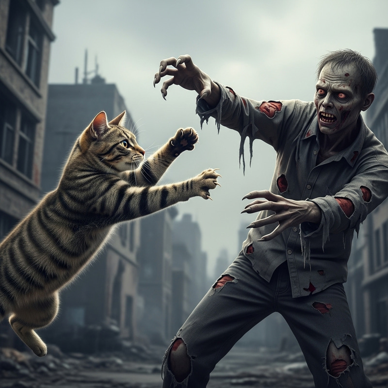 Fierce Cat vs. Zombie Battle | Urban Decay Showdown Fierce Cat vs. Zombie Battle | Urban Decay Showdown