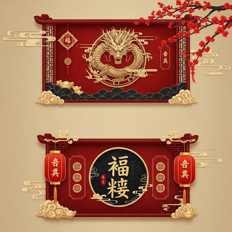 Chinese Dragon Year Feng Shui Wallpaper for Men - Wealth & Peace Symbolism Chinese Dragon Year Feng Shui Wallpaper for Men - Wealth & Peace Symbolism