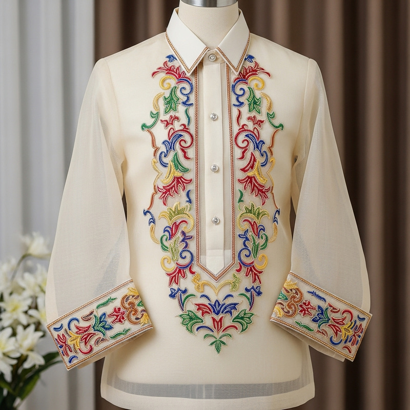 Intricately Designed Barong Tagalog: A Traditional Filipino Garment
