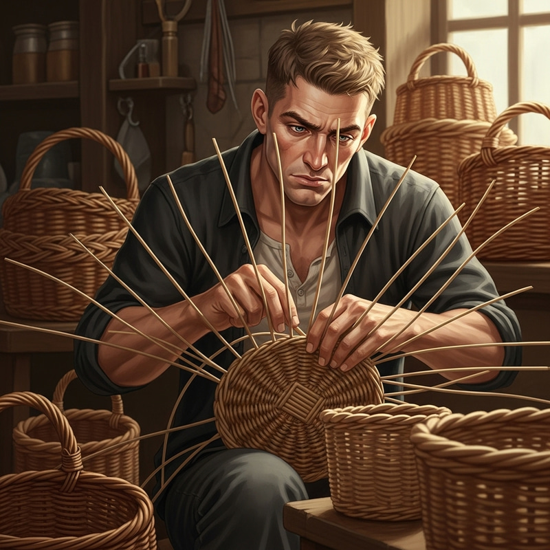 Till Lindemann Making Baskets | Portrait Photo