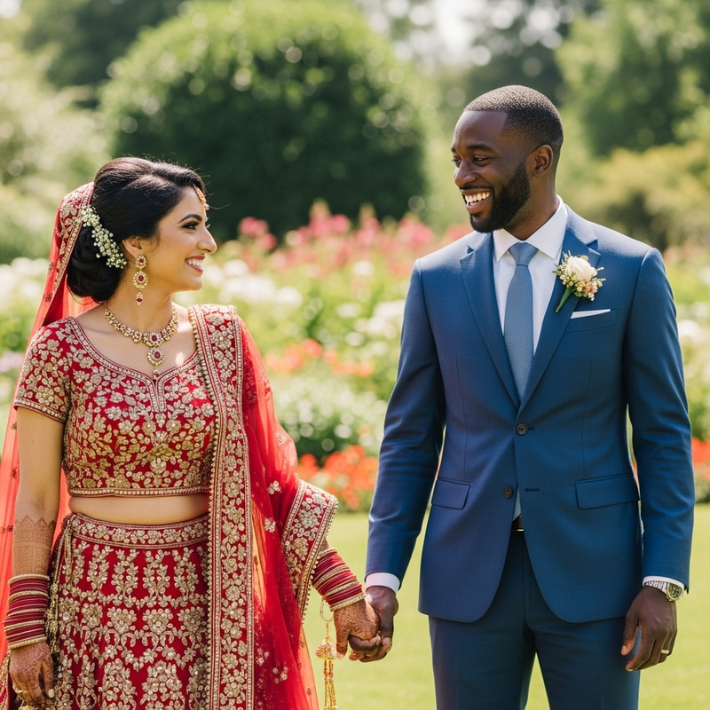 Joyful Moments of a Newly Married Couple