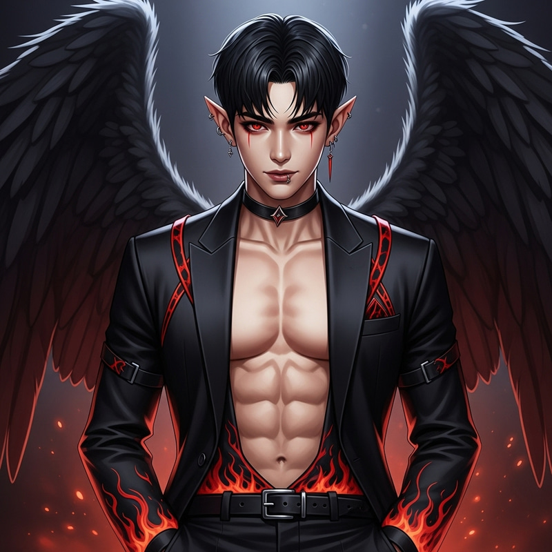 Suga from BTS as a Seductive Succubus