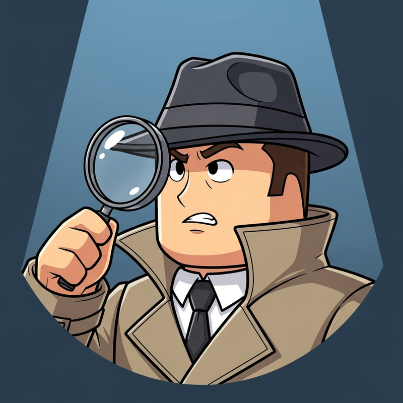 Cool Detective Profile Picture | Custom Roblox Art
