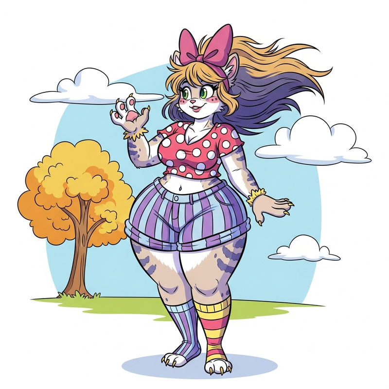 Curvy Anthro Female Cartoon Illustration Curvy Anthro Female Cartoon Illustration