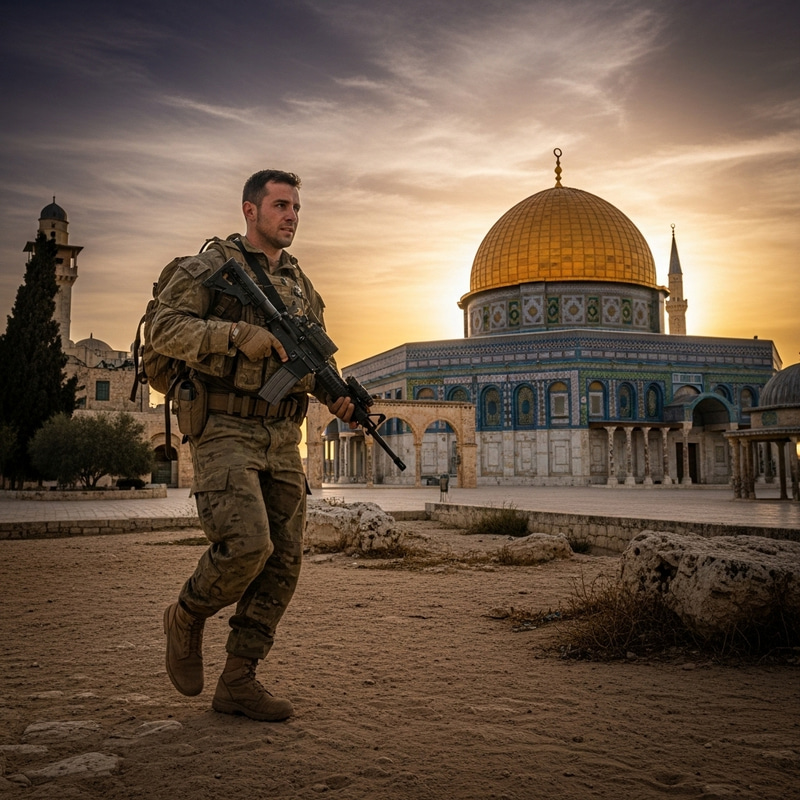 Hamas Soldier Near Aqsa Mosque