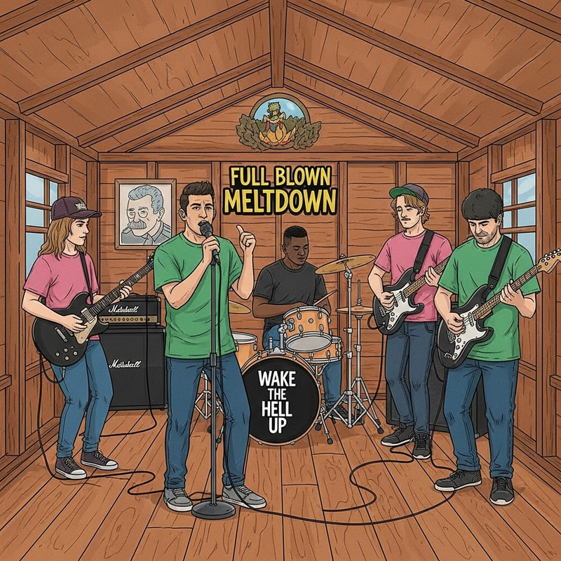 Full Blown Meltdown Band - Energetic Performance in Cozy Setting Full Blown Meltdown Band - Energetic Performance in Cozy Setting