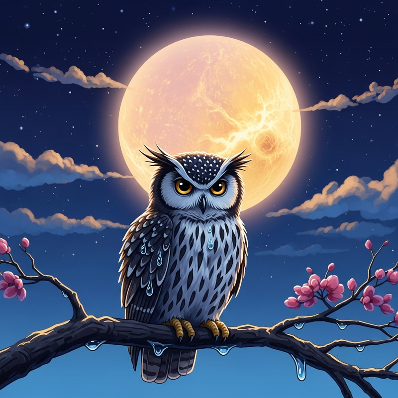 Dragonball Super Style Vibrant Owl with Venus and Water Dragonball Super Style Vibrant Owl with Venus and Water