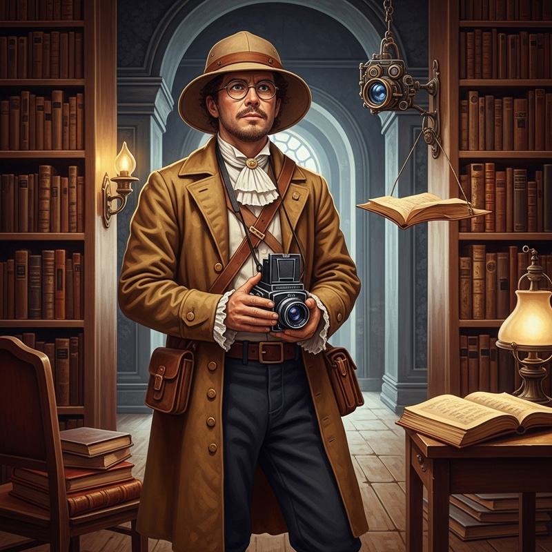 Exploring the World in an Ancient Library - Steampunk Adventure