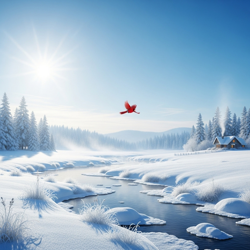 Cold Serenity: A Frosty Landscape Unveiled