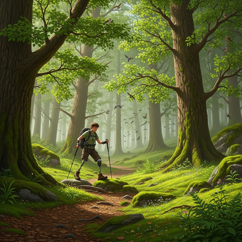 Exploring the Serene Forest Alone Exploring the Serene Forest Alone