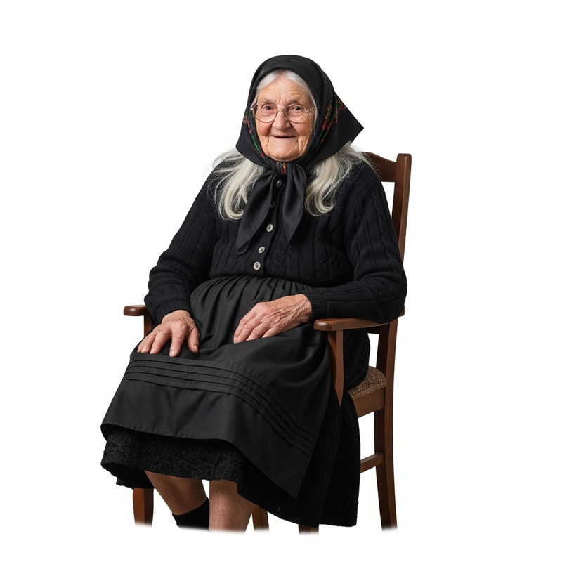 Heartwarming Portrait of 90-Year-Old European Village Woman Heartwarming Portrait of 90-Year-Old European Village Woman