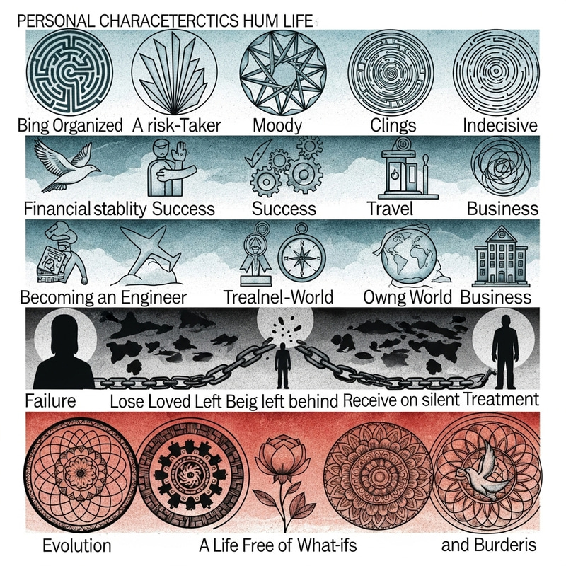 Intricate Human Traits Mandala: Evolution and Life Stages