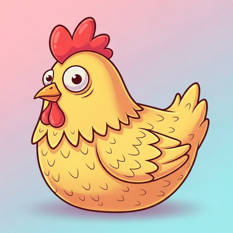 Cute Cartoon Chicken Pastel Art for Everyone Cute Cartoon Chicken Pastel Art for Everyone