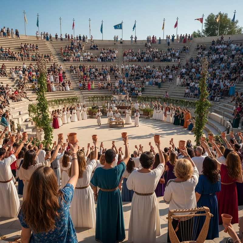 Dionysia Festival Celebration at Diverse Amphitheater Dionysia Festival Celebration at Diverse Amphitheater
