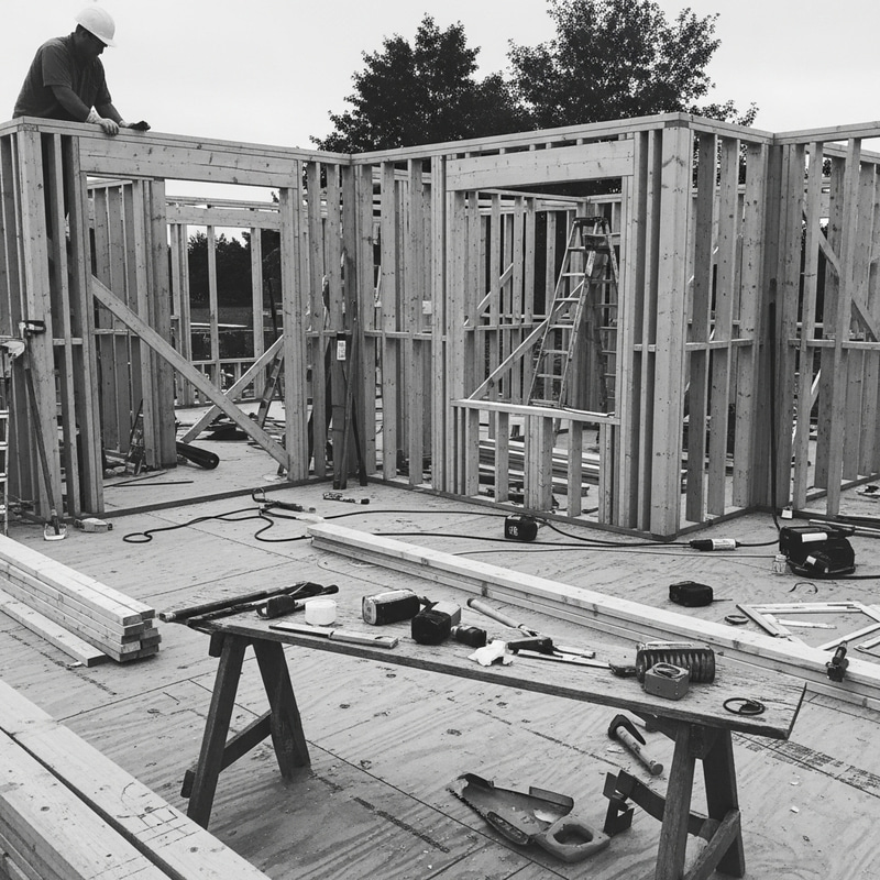 Constructing Two-Story Wooden House: Tools & Construction Process