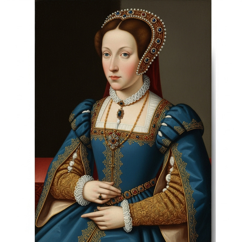 Isabel de Portogal Portrait: Detailed 15th Century Woman Painting