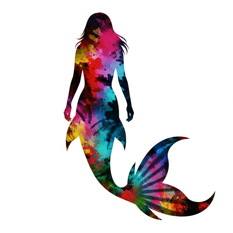 Abstract Mermaid Art: Fluid Beauty Abstract Mermaid Art: Fluid Beauty