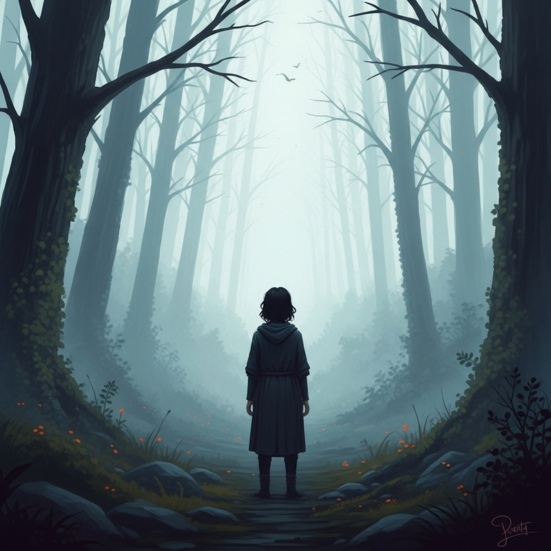 Mysterious Individual in Enchanted Forest - Ethereal Fantasy Art Mysterious Individual in Enchanted Forest - Ethereal Fantasy Art