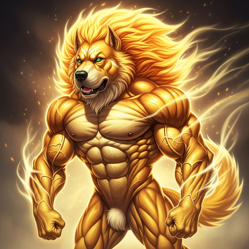 Super Saiyan Dog Phase 3 - Majestic Power Unleashed Super Saiyan Dog Phase 3 - Majestic Power Unleashed