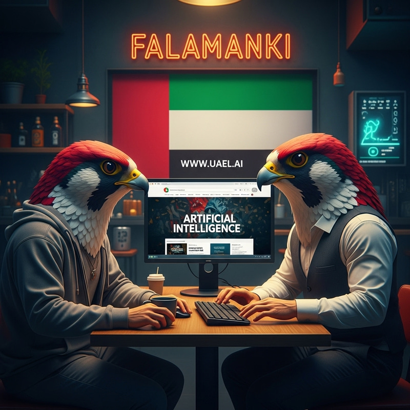 Explore AI with the Digital Falcon in UAE Colors Explore AI with the Digital Falcon in UAE Colors