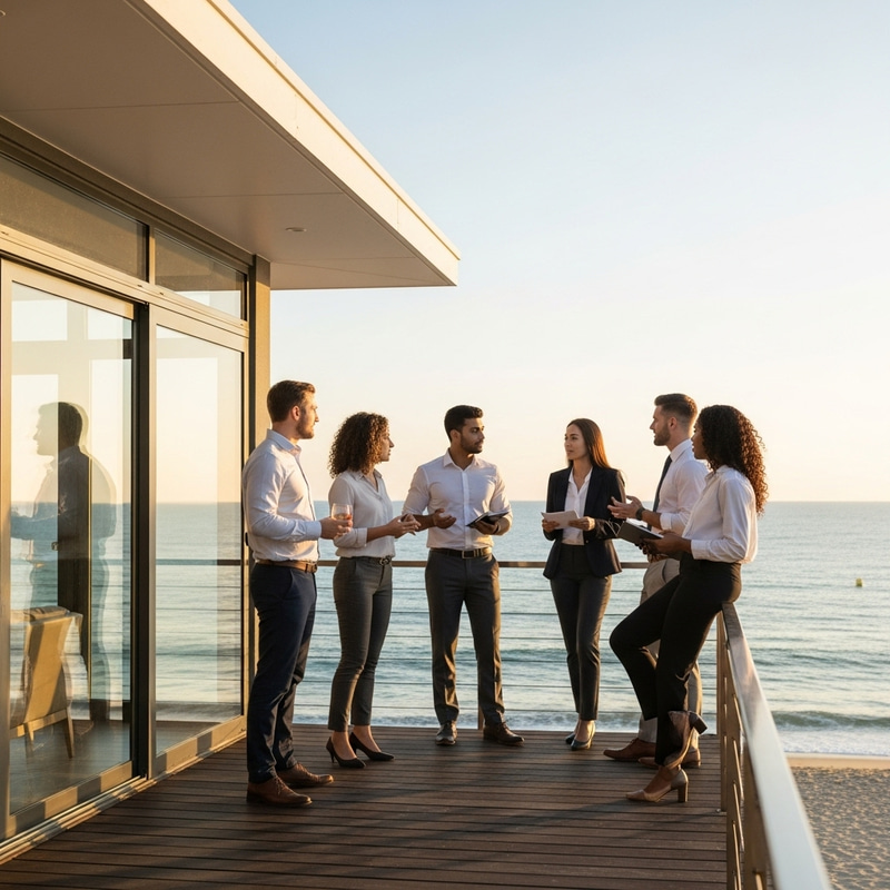 Business Leaders Discuss Strategies by the Beach House Business Leaders Discuss Strategies by the Beach House
