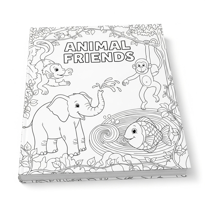 Animal Friends Colouring Activity Book
