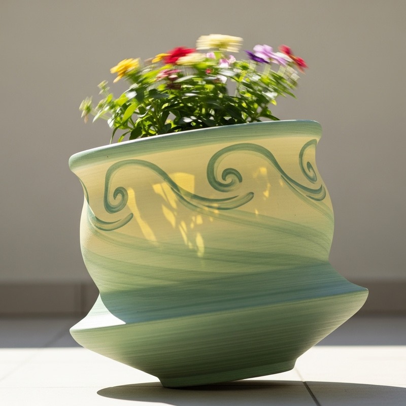 Rotating Flowerpot: Mesmerizing Visual Effect Rotating Flowerpot: Mesmerizing Visual Effect