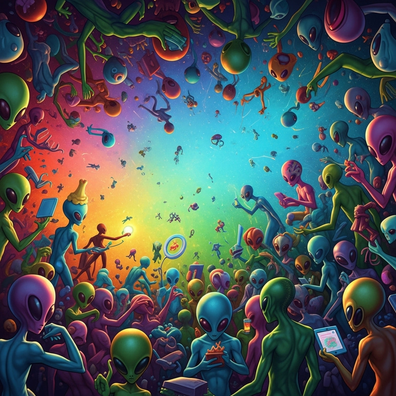 Psychedelic Aliens: A Cosmic Journey Psychedelic Aliens: A Cosmic Journey