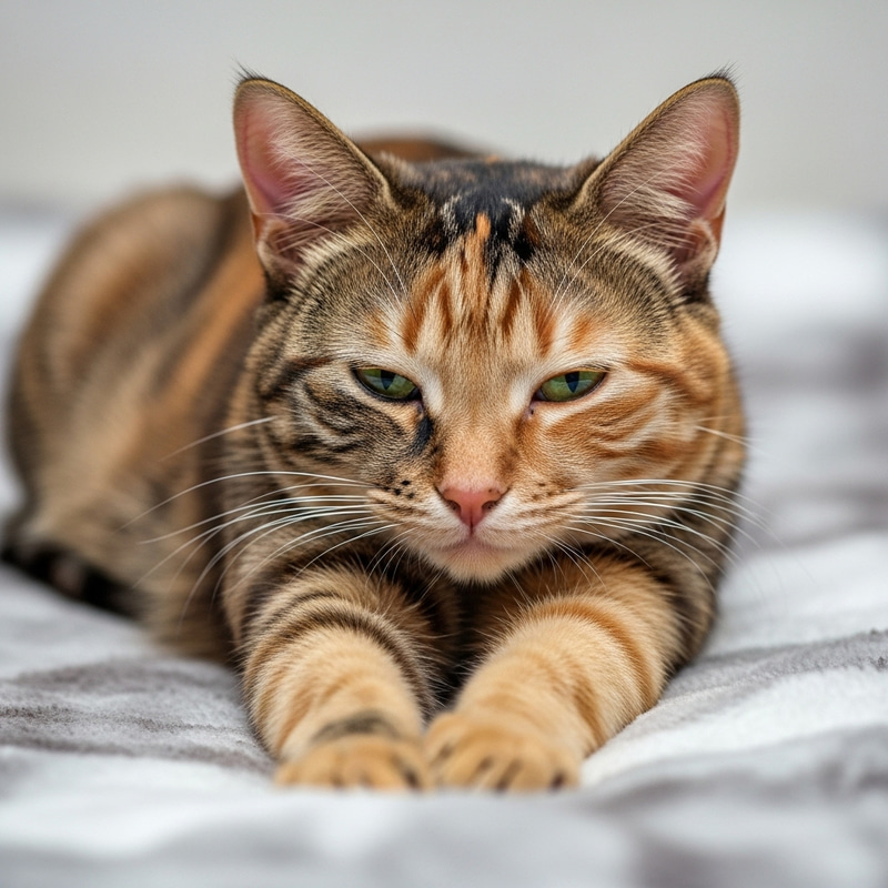 Adorable Cat Lounging Serenely
