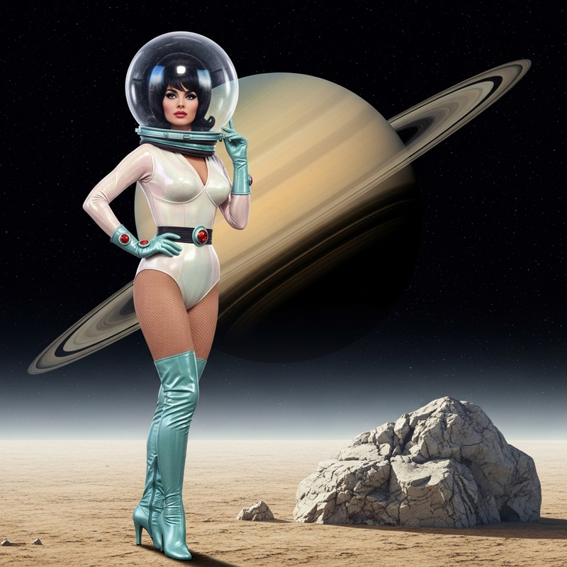 1960s Space Age Inspired Barbarella Art 1960s Space Age Inspired Barbarella Art