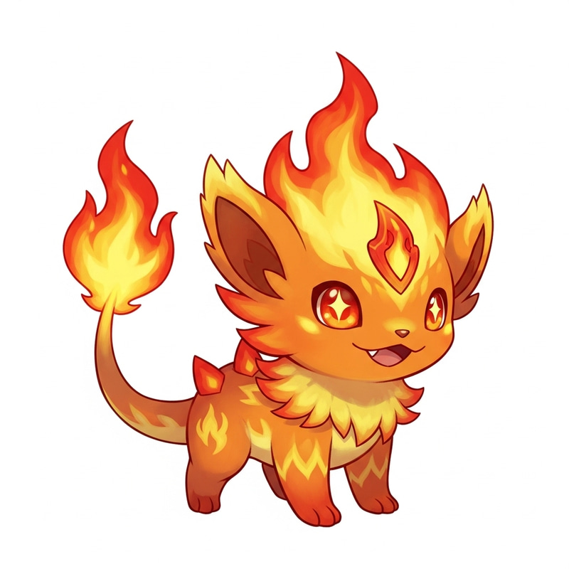 Cute Fire-Inspired Pokemon Design Cute Fire-Inspired Pokemon Design