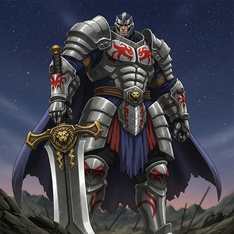 Epic Anime Berserk Warrior with Massive Sword Epic Anime Berserk Warrior with Massive Sword