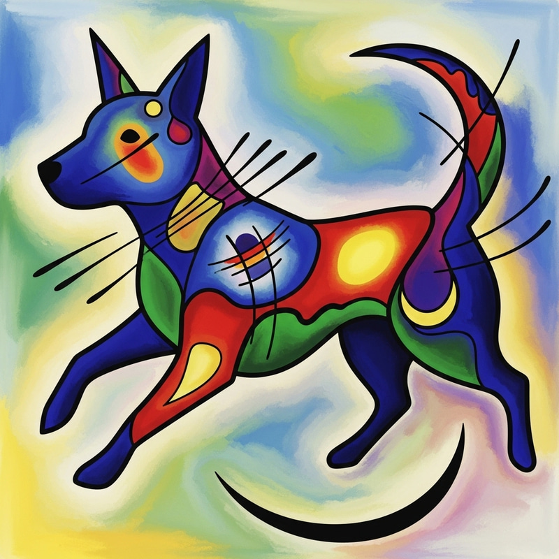 Abstract Dog Art: Colorful Canine Creations Abstract Dog Art: Colorful Canine Creations