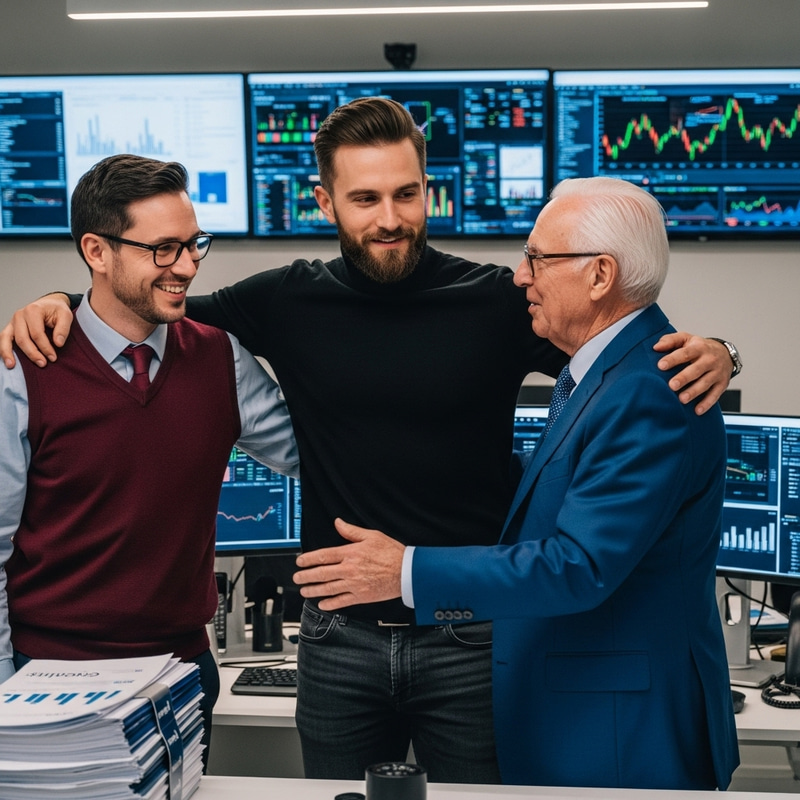 Bill Gates Embraces Steve Jobs and Warren Buffet Bill Gates Embraces Steve Jobs and Warren Buffet