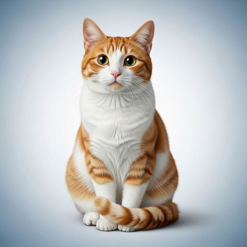Adorable Orange and White Cat Portrait Adorable Orange and White Cat Portrait