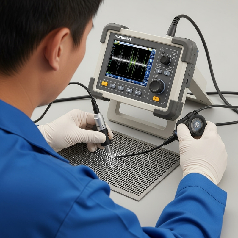 Expert Operation of Olympus Ultrasonic Flaw Detector on Patterned Grating Expert Operation of Olympus Ultrasonic Flaw Detector on Patterned Grating