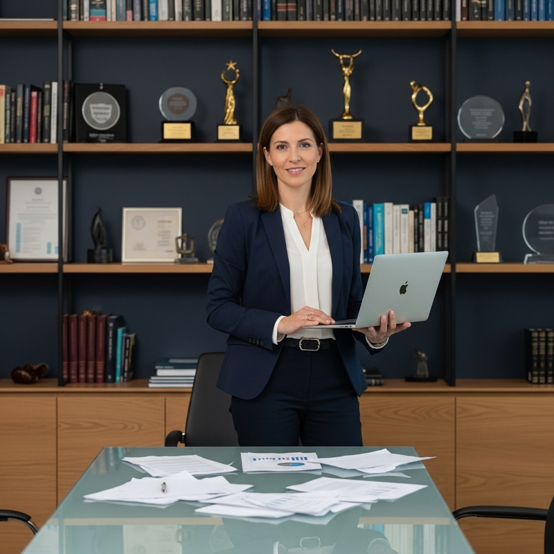 Successful 47-Year-Old Female Entrepreneur | Medium-Length Hair Successful 47-Year-Old Female Entrepreneur | Medium-Length Hair