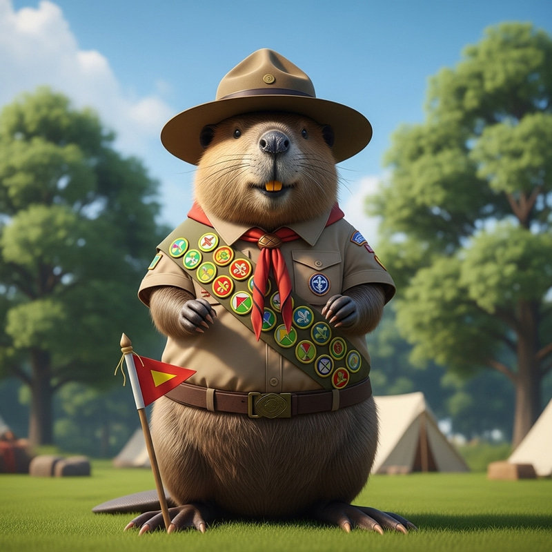 Young Beaver Scout Ready for Adventure Young Beaver Scout Ready for Adventure
