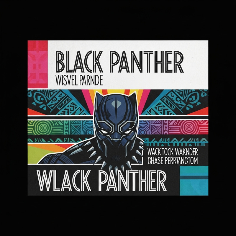 Pop Art Black Panther Marvel Business Card Design Pop Art Black Panther Marvel Business Card Design