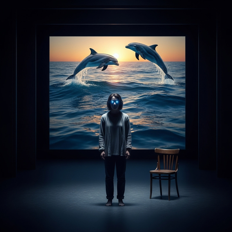 Solitary Figure Emitting Blue Glow | Journey to Self-Discovery Solitary Figure Emitting Blue Glow | Journey to Self-Discovery