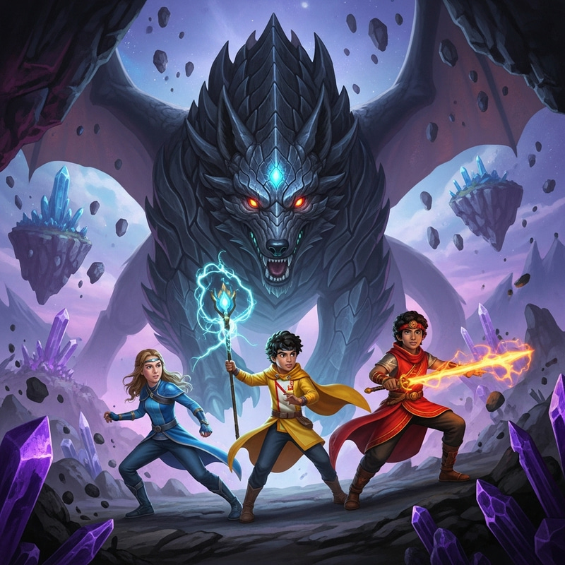 Fantasy Showdown: Demon Dog Targets Kids in Colorful Outfits Fantasy Showdown: Demon Dog Targets Kids in Colorful Outfits