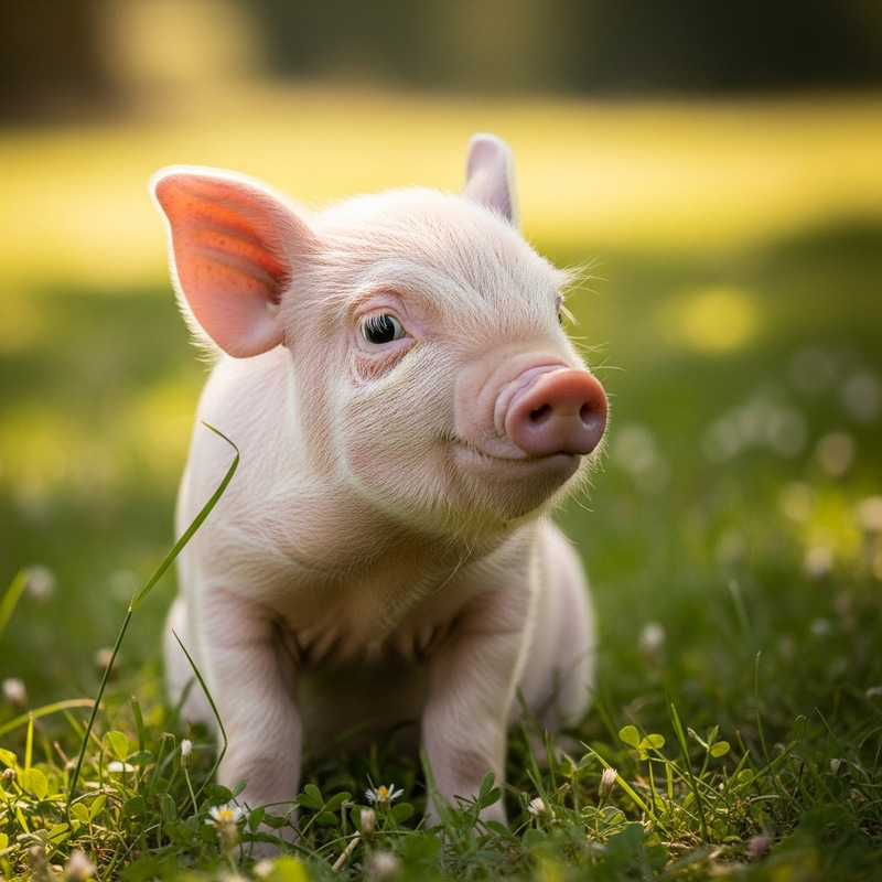 Cute Piglet - Charming and Adorable Pink Creature Cute Piglet - Charming and Adorable Pink Creature