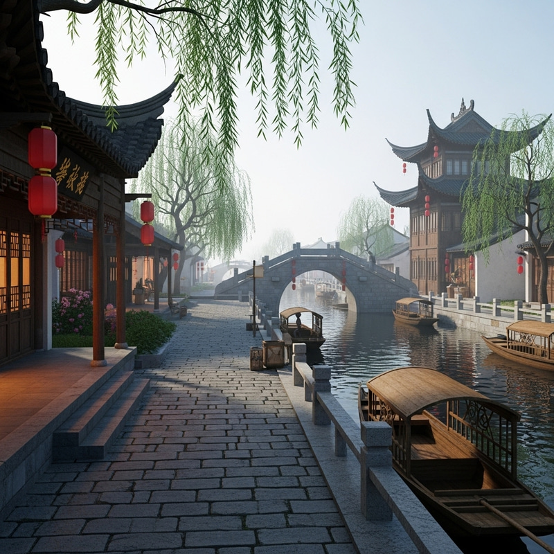 Ancient Canal Town | Chinese Architectural Style