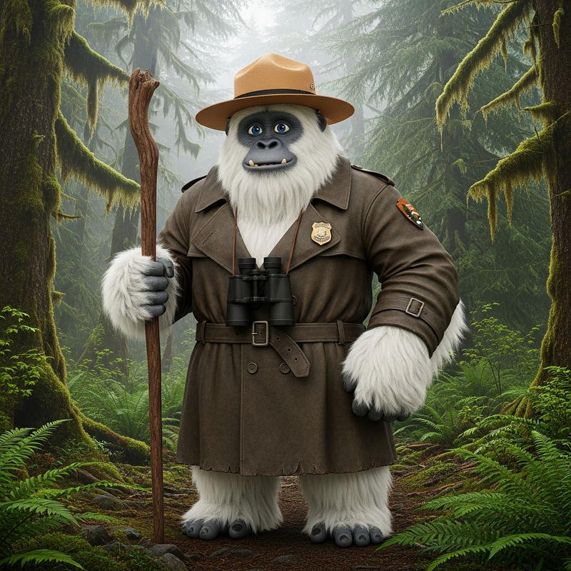 Yeti Forest Ranger in Olympic National Park Yeti Forest Ranger in Olympic National Park