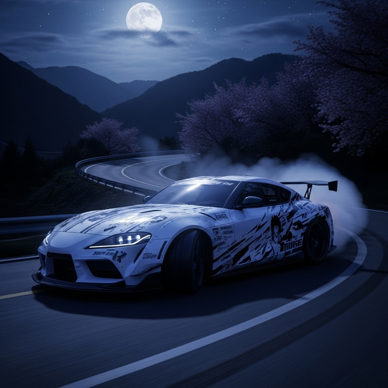 Customized BMW M3 GTR Drifting on Japanese Mountain Road Customized BMW M3 GTR Drifting on Japanese Mountain Road